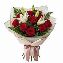 Букет цветов из:  Лилии и Розы #REPLACE_PRED# Ягул