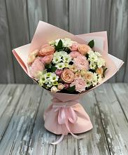 Букет цветов из:  Гвоздики, Розы и Хризантемы в Ягул