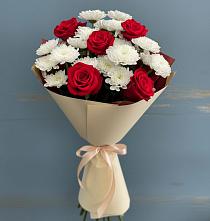 Букет цветов из:  Розы и Хризантемы в Ягул