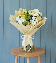 Букет цветов из:  Хризантемы и Розы #REPLACE_PRED# Ягул