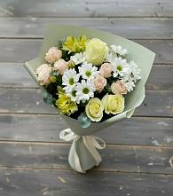 Букет цветов из:  Альстромерии, Розы и Хризантемы в Ягул