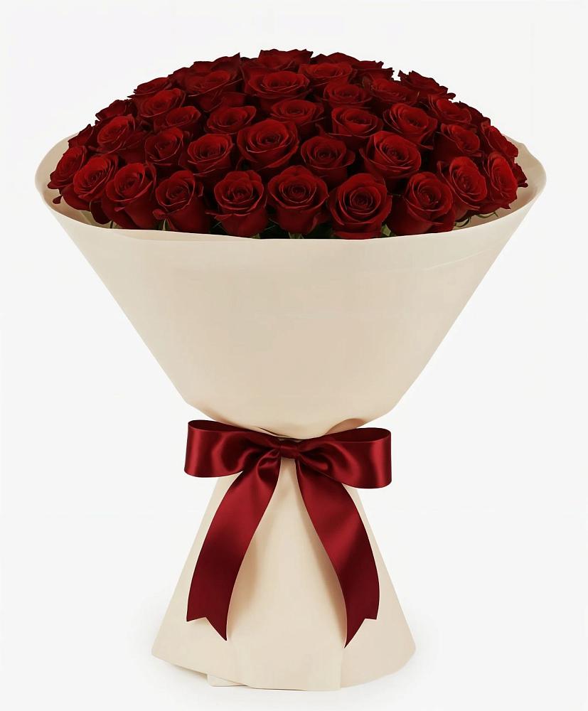 Букет 101 Бордовая роза Блэк Бакарра в Ягул